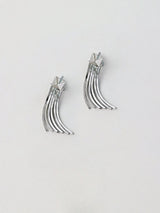 Geometric Tassel Sterling Silver Stud Earrings