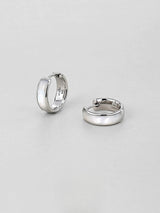 Mother-of-Pearl Sterling Silver Huggie Earrings