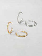 Classic Sterling Silver Open Hoop Earrings