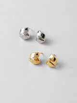 Origami Fold Sterling Silver Stud Earrings