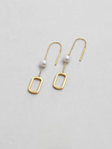 Freshwater Pearl Sterling Silver Threader Earrings