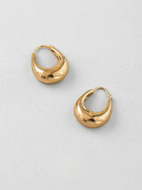 Crescent Sterling Silver Hoop Earrings